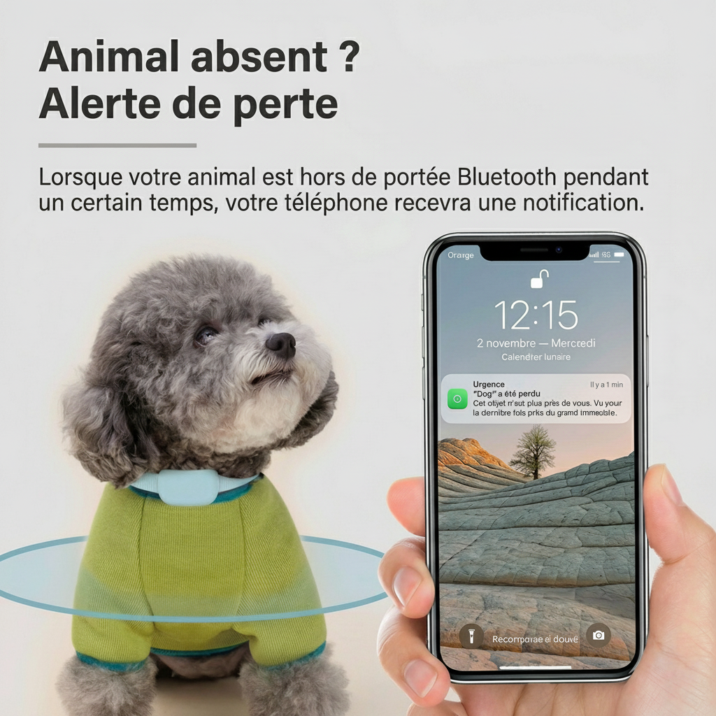 Chien avec collier GPS